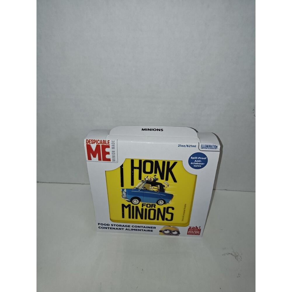 Zak! Despicable Me Minion Made Kids Food Storage Container I Honk For Minions